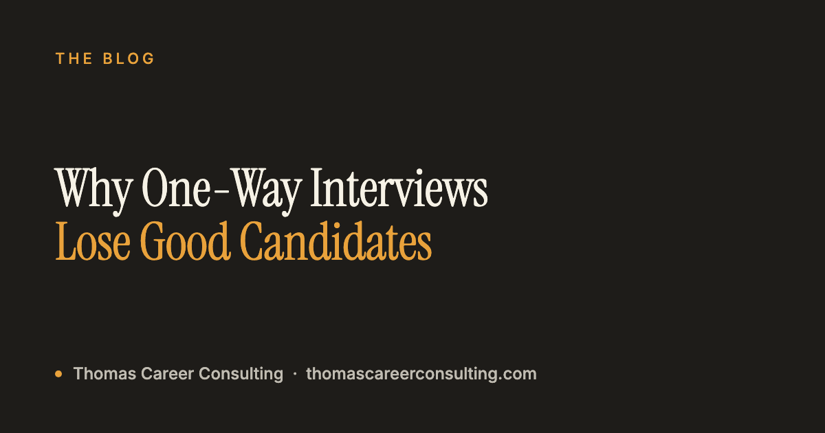 One-Way Video Interviews Are Driving Good Candidates Away. Here's How to Handle Yours.
